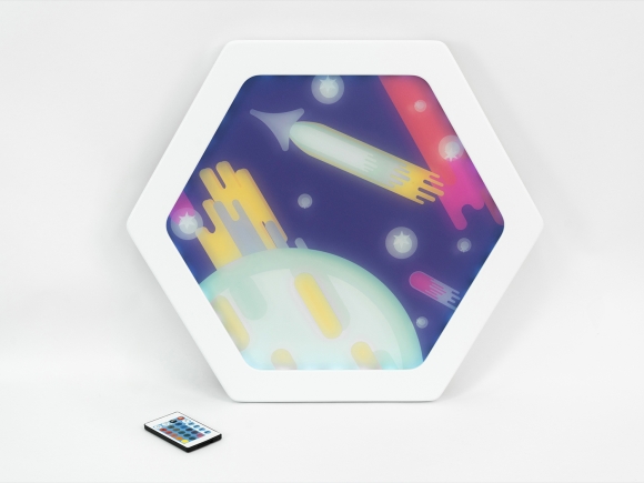 Декоративная тактильная панель с подсветкой - «Космос» 