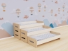 Раздвижная кровать 3 секции в центральную группу детского сада из коллекции «НЕГА»