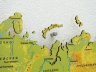 Физическая карта России из дерева на стену "Родина моя" 900×511×30мм.